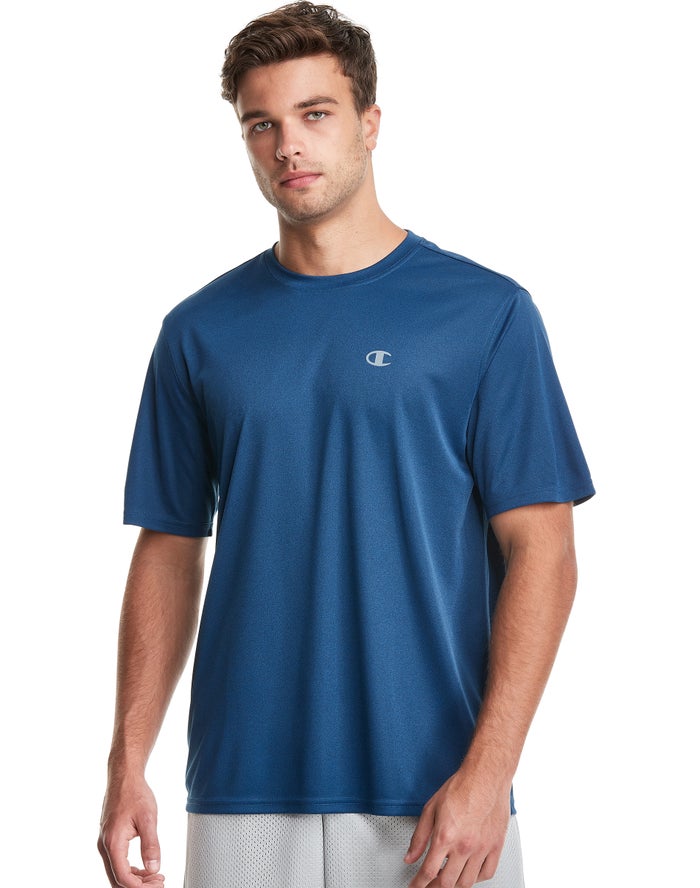 Camiseta Champion Hombre - Double Dry® ( Azules ) 1782605-UL